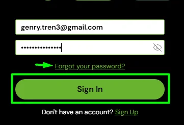 quick login form email password